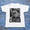 Albert Camus Portrait Graphic Tee, Literary Philosophy T-Shirt, Dark Academia Book Lover Apparel