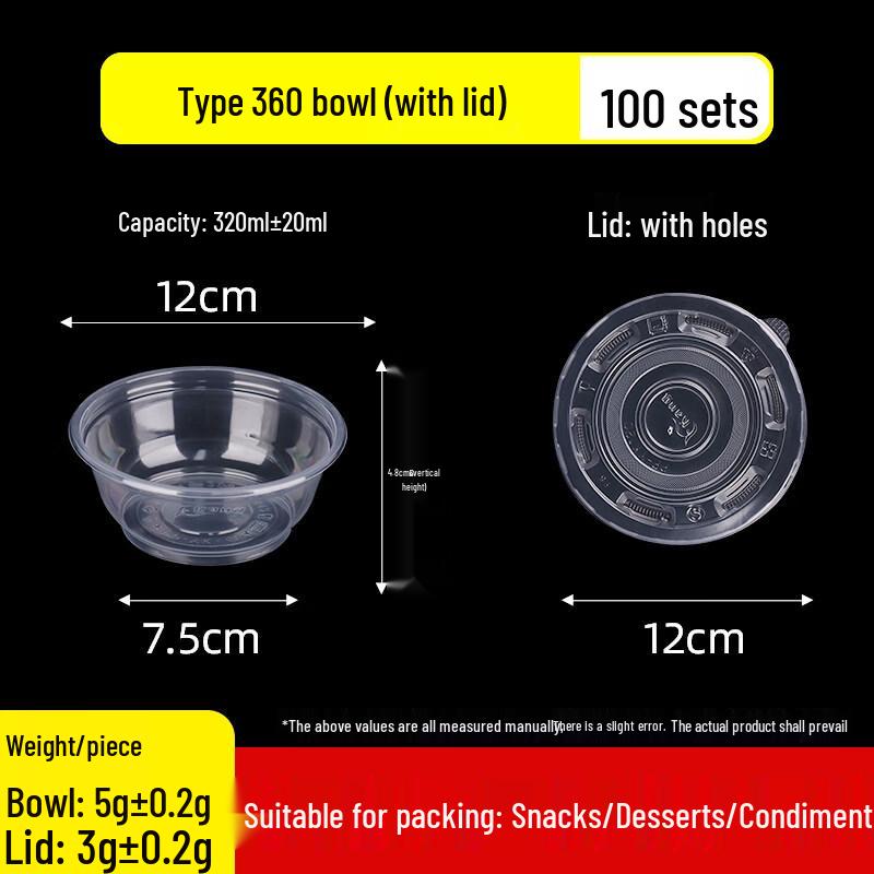 ZISIZ Thickened Disposable Meal Container Set
