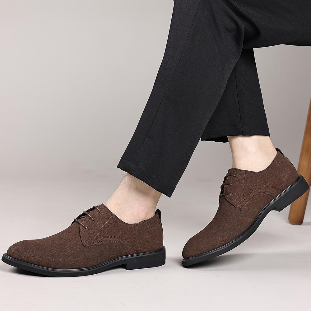Fashion High Quality Mens Business Dress Shoes British Style Men Leather Dress Oxfords Shoe New Trend Pu Leather Men's Walking  Shoes