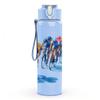 1PC Cyclist Group Silhouette Art 750ml Color Plastic Sports Water Bottle Leakproof Flip Straw Lid Suitable for Sports Office Home Use