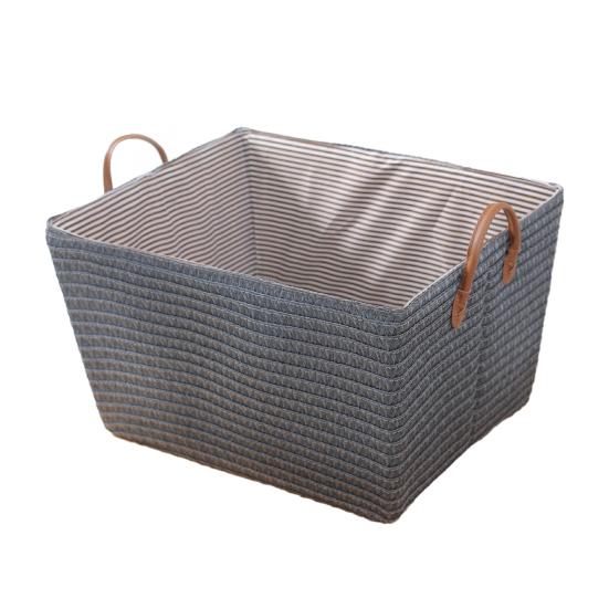 

Storage Basket Moisture-Proof Foldable Storage Basket with Dual Handles Strong Load-Bearing Capacity Storage Bin сірий