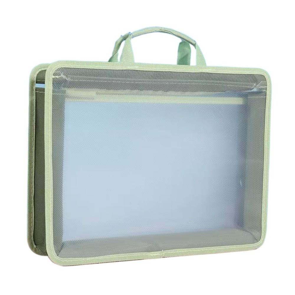 Large Capacity Portable Documents Bag Thickened Plastic File Organizer  Students