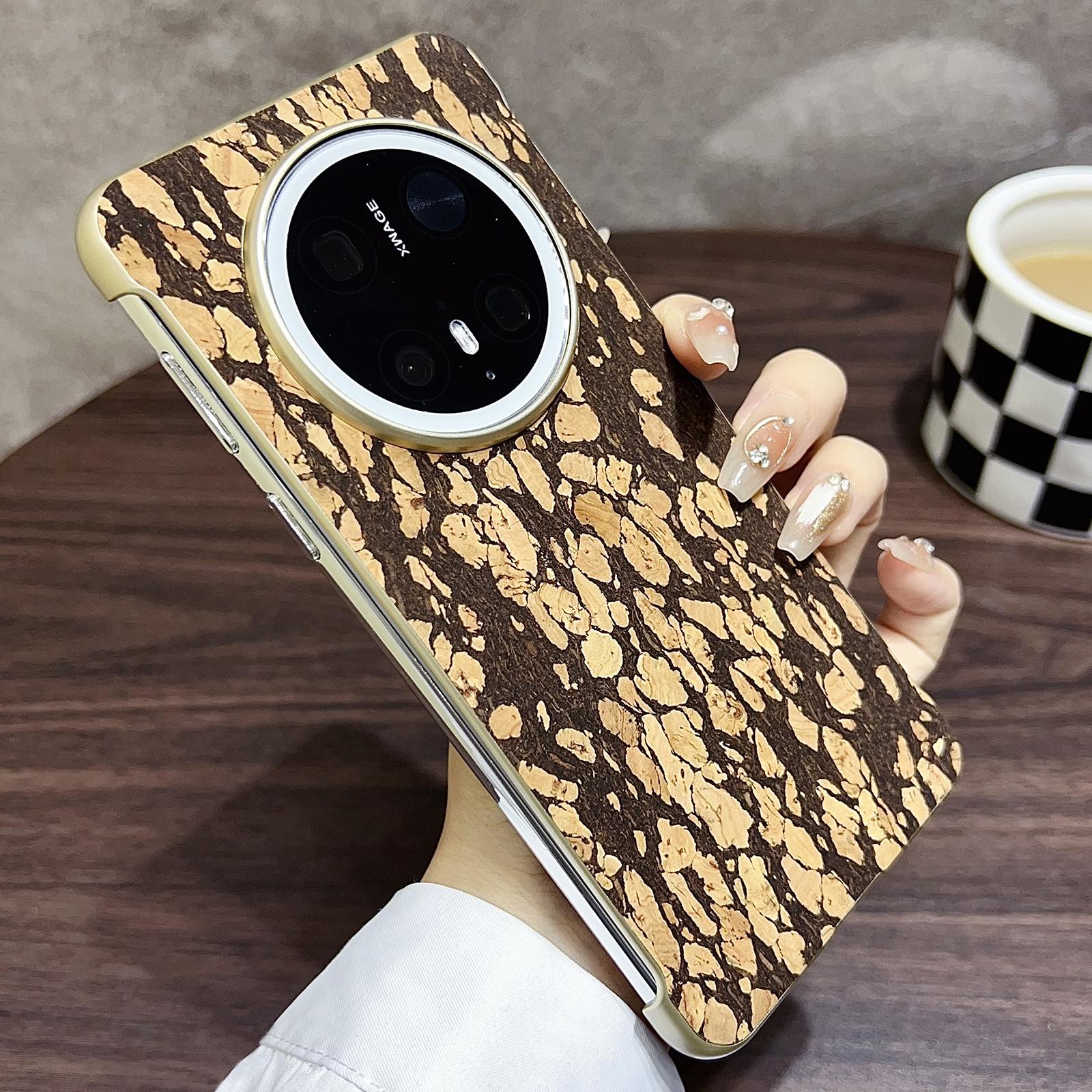 

For Huawei Mate 70 Pro+/Mate 70 Pro PC Phone Case Compatible with MagSafe Embossed Pattern Mobile Cover Granule Black