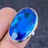 Swiss Blue Topaz Gemstone Handmade 925 Sterling Silver Ring Size 3.5 l2s17