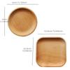 Wood Serving Plate, Wood Square & Round Serving Tray, Fruit Dessert Cake Snack Candy Platter Wooden Bowls