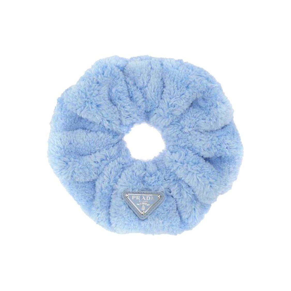 Prada Triangle Logo Fashion Hair Tie Women accessories Blue 1IF015-2DXO-F0076 Light Blue,F