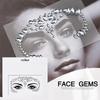 Eco-Friendly Fashion 3D Mermaid Face Gem Crystal Rhinestone Temporary Tattoo Stickers Shiny Glitter for Festival Prom Party