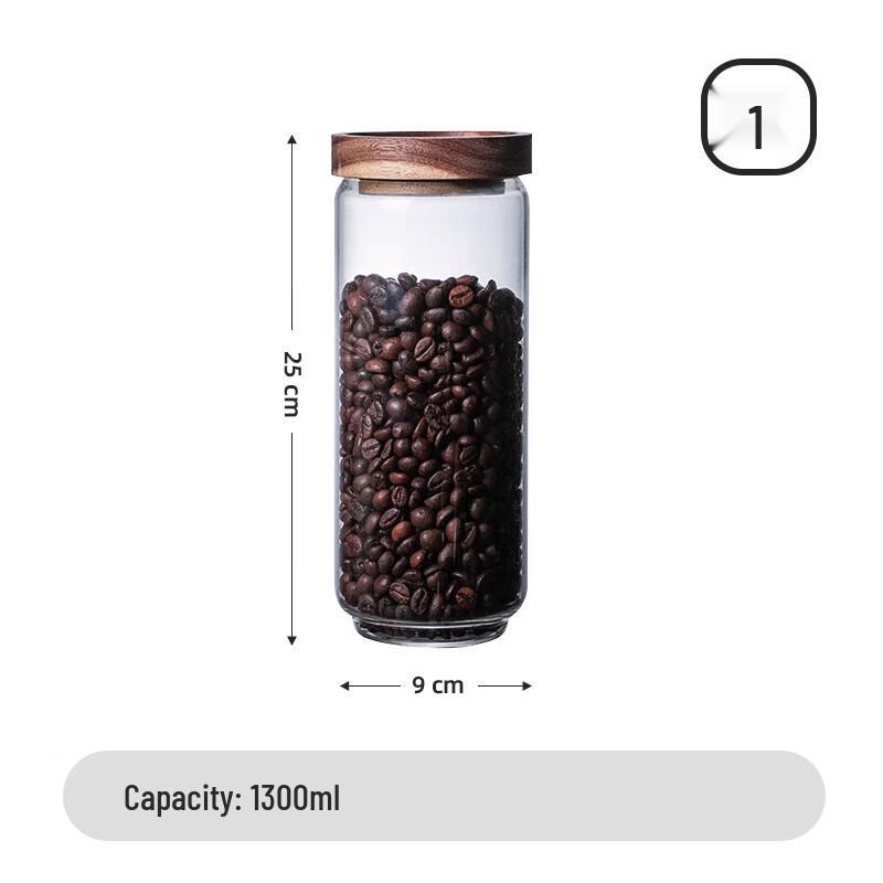 Aiqiyi DH Coffee Bean & Grain Sealed Glass Storage Jar