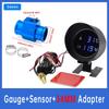 Car Water Temperature Gauge With volt meter 2 in 1 LCD Car Truck Gauge+ 26-40MM Water Temp Joint Pipe 10MM Water Tempe Sensor