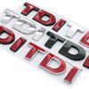 3d ABS Zwart Logo TDI Embleem Auto Kofferbak Badge Decal Voor Passat Jetta Touareg Tiguan Touran Golf 4 5 6 Caddy TDI Sticker Accessoires