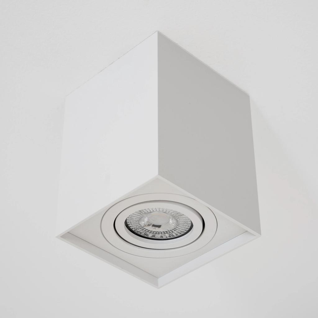 Surface-Mounted Halogen Spot Tube Movable Luminaire Amat-L Gu10 Square White