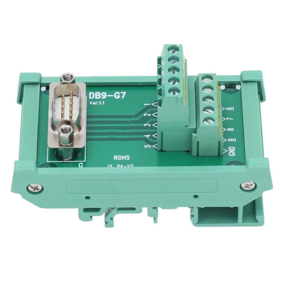DB9 to Terminal Connector Adapter Plate PCB Board Straight Male with Case DC60V DB9-G7