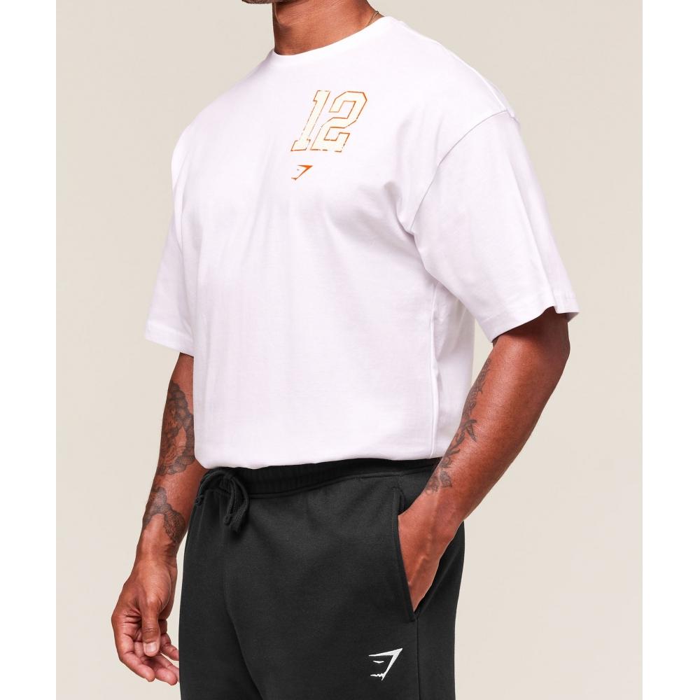 Gymshark Campus T shirT whiTe A4b2j Wb57