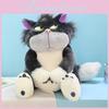 Niedliche Graue Kurzplüsch Lucife Katze Puppe Stofftier Spielzeug Für Jugendliche 30/45/60/80cm