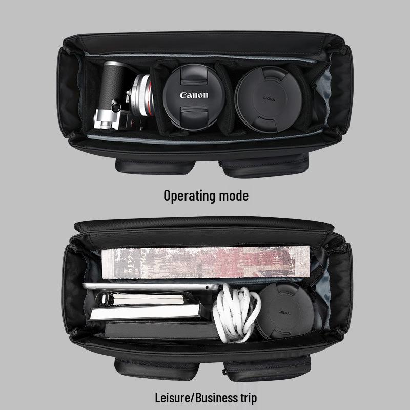 TANGCOOL Men's Large Capacity DSLR Camera Crossbody Photography Bag - Fashionable Shoulder Messenger Bag