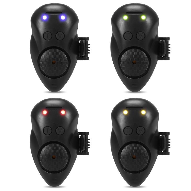 Fishing Biting Alarm Sensitive Electronic Fishing Alarm Indicator LED-Sounds Alerts On Fishing Rod for Daytime-Night Fishing