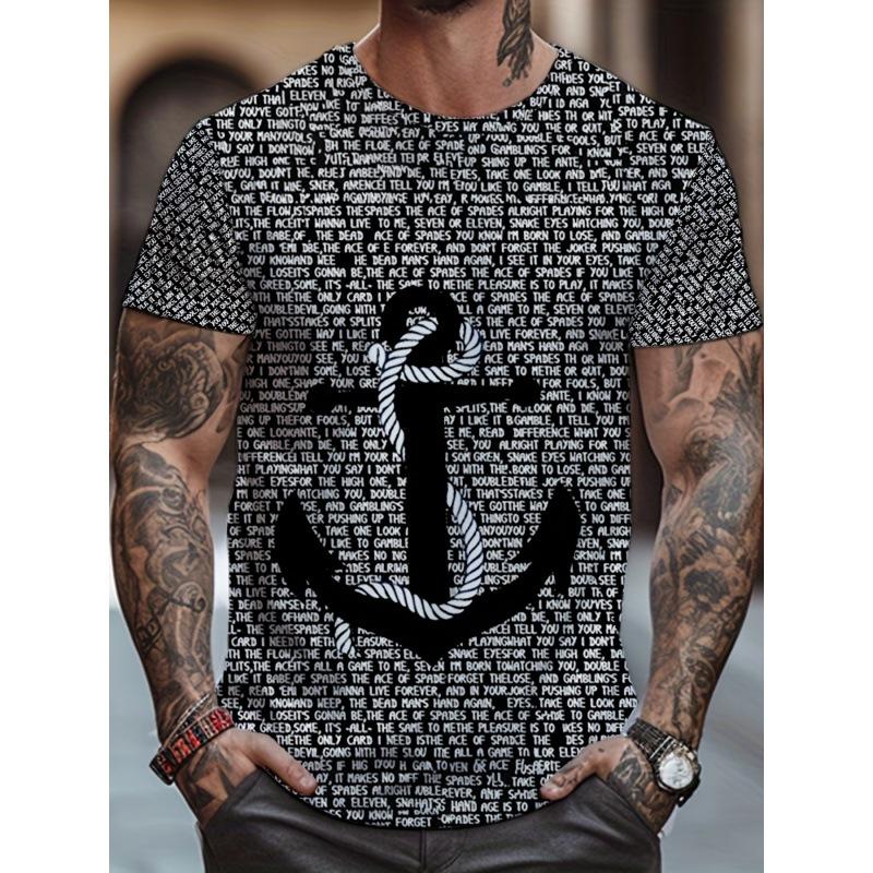 3D Printed Men's Short Sleeved Top Plus Size O Neck Man T Shirt