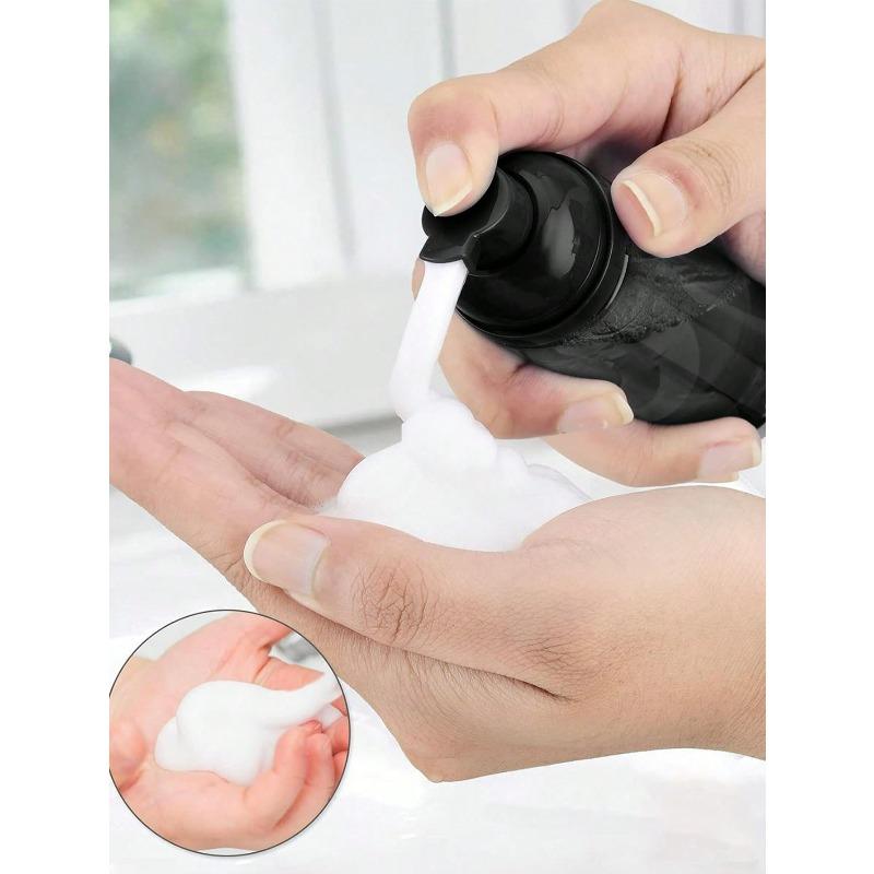 3pcs 60ML Travel Foam Pump Bottle- Clear Plastic Container, Refillable, With Dispenser Pump For Face Wash, Eyelash Shampoo