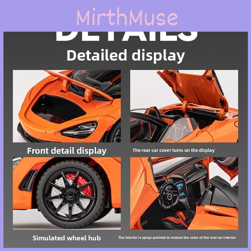 Mclaren 124 720s Alloy Car Model Toy With Inertia Control For Display Collector