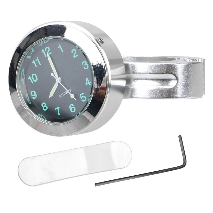 Waterproof  Bike Clock - Shockproof Quartz Motorcycle Handlebar Clock for Cruiser, Dirt Bike & Custom Builds
