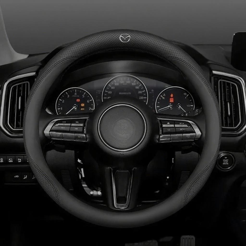 For Mazda 3 5 6 SKYACTIV Axela Atenza CX30 CX50 CX5 CX7 CX8 CX9 MX5 RX8 BT50 Suede Leather Car Steering Wheel Cover Accessories