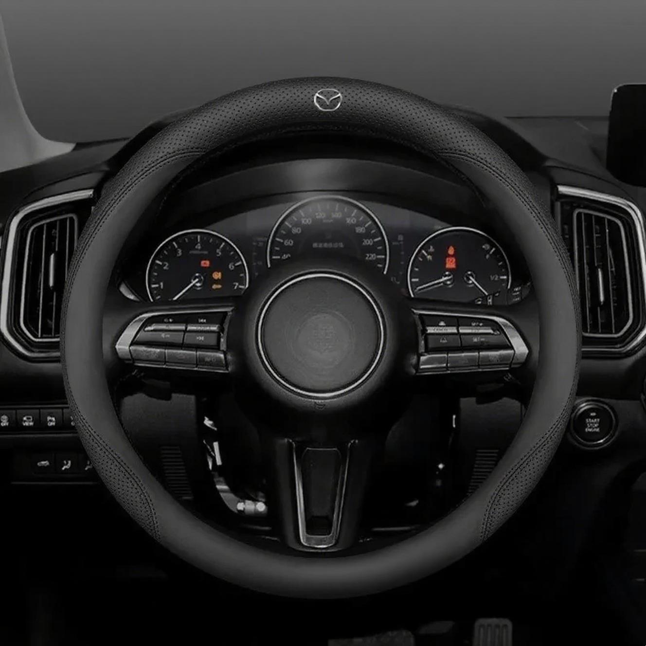 

Для Mazda 3 5 6 SKYACTIV Axela Atenza CX30 CX50 CX5 CX7 CX8 CX9 MX5 RX8 BT50 Замшевая Кожаная Накладка на Руль Автомобиля Аксессуары