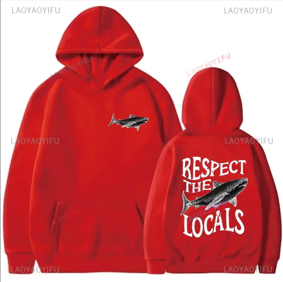 Respect The Ocean Hoodie - Ocean Surf Hoodie Carolina Blue Hoodie Words on Back Turtle Sweatshirt for Outdoor Enthusiasts