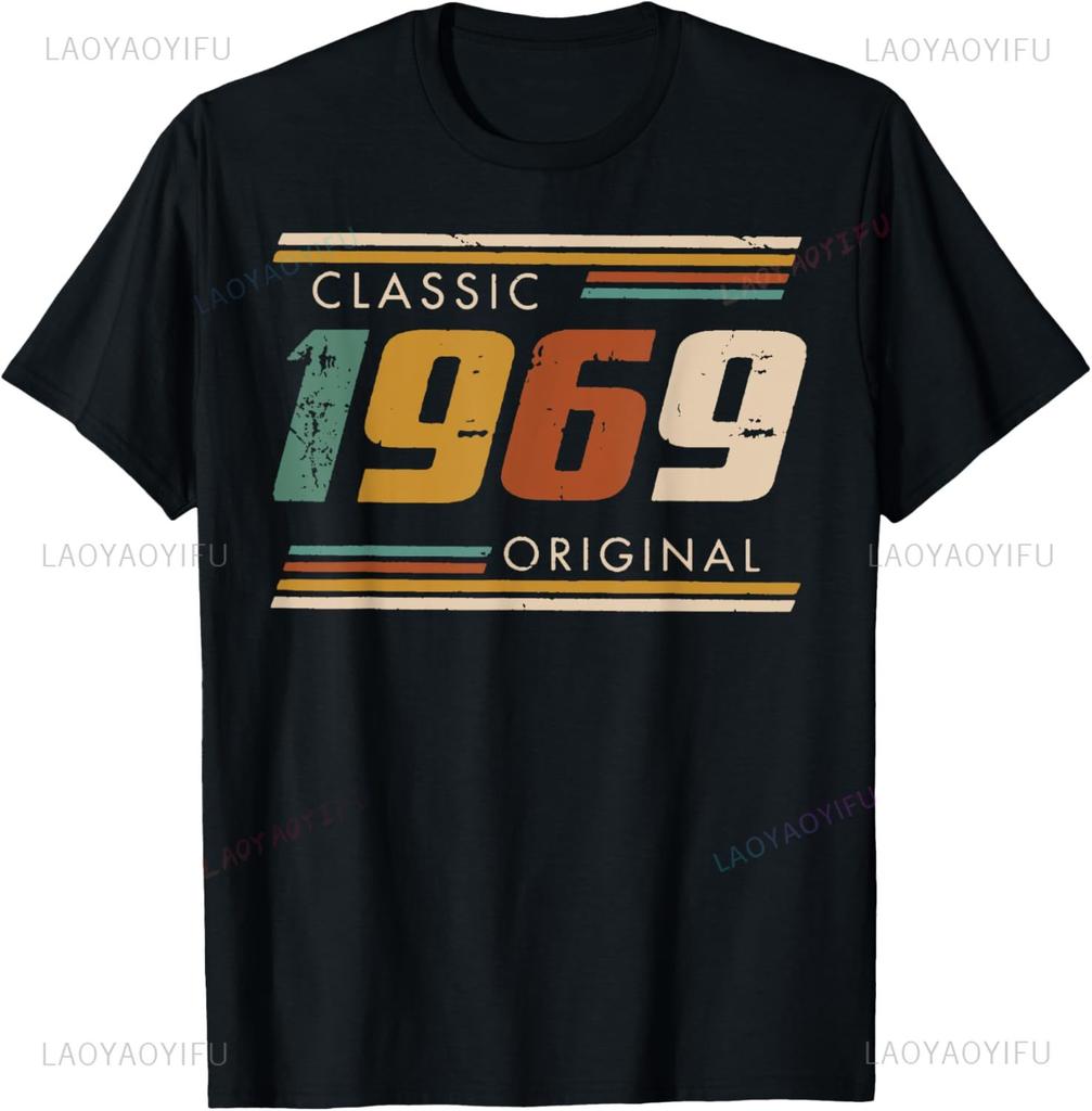 Vintage 1969 T Shirt Best Year 1969 Original Genuine Classic TShirt Streetwear Personalized Clothing Camisas Streetwear