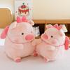 Plush Bowknot Pig Toy Cartoon Animal Stuffed Doll Decoration Kids Cute Gift