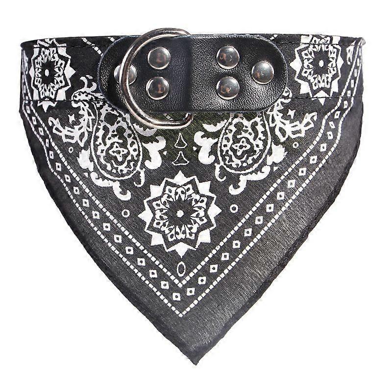 2pcs Pet Slobber Towel Cat Dog Collar Triangle Towel Dual-use Small and Medium Dog Teddy Pet Supplies, Black and Purple Betterlifefg