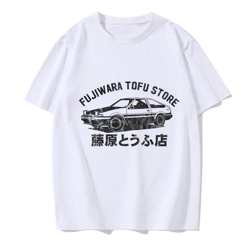 Japanischer Anime Cartoon Gothic Redsuns EU Größe Top Initial D T-Shirt Herren Grafik T-Shirt AE86 Lustig Harajuku Manga T-Shirt Herren