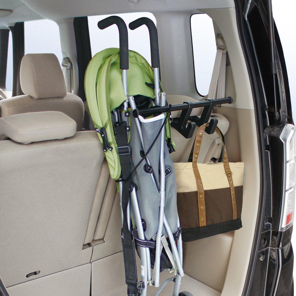 Tsuchiya Yac Car Storage Headrest Bar, Multi-Bar, Black, RV-69