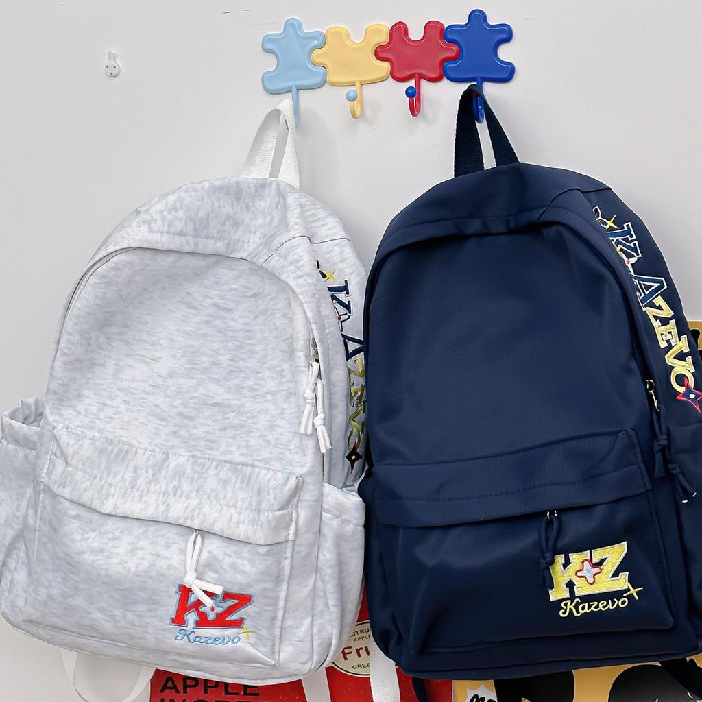 Schoolbag1011 New American Vintage Letter Embroidered Backpack for Middle and High School Students Versatile Large Capacity Lightweight Travel