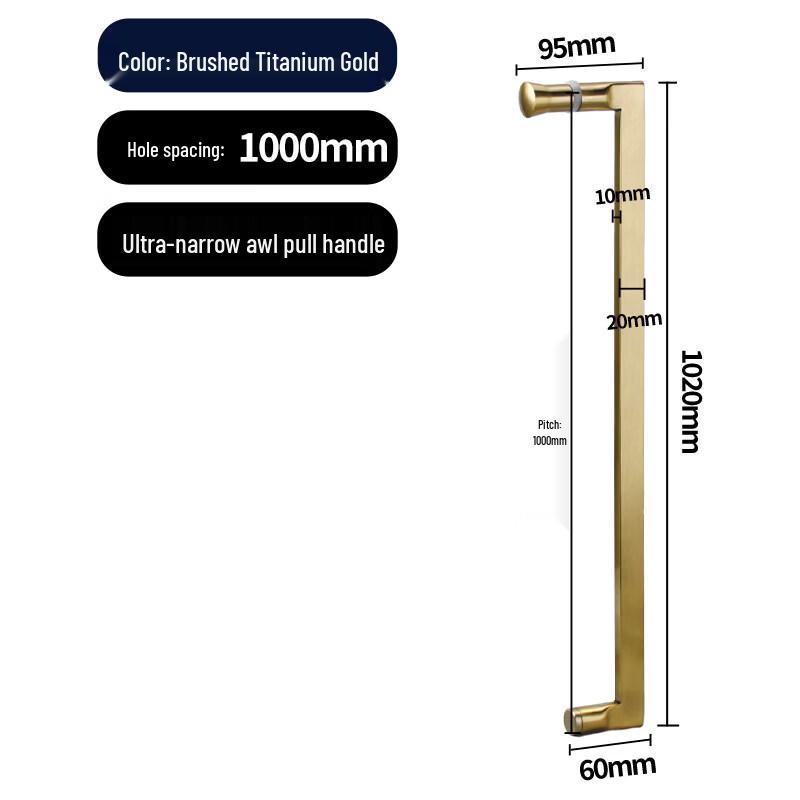Titanium Alloy & 304 SS Shower Door Handle
