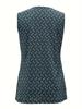 Plus Size Sleeveless Button-Up V-Neck Vest for Women - Cross-Border European & American Fashion