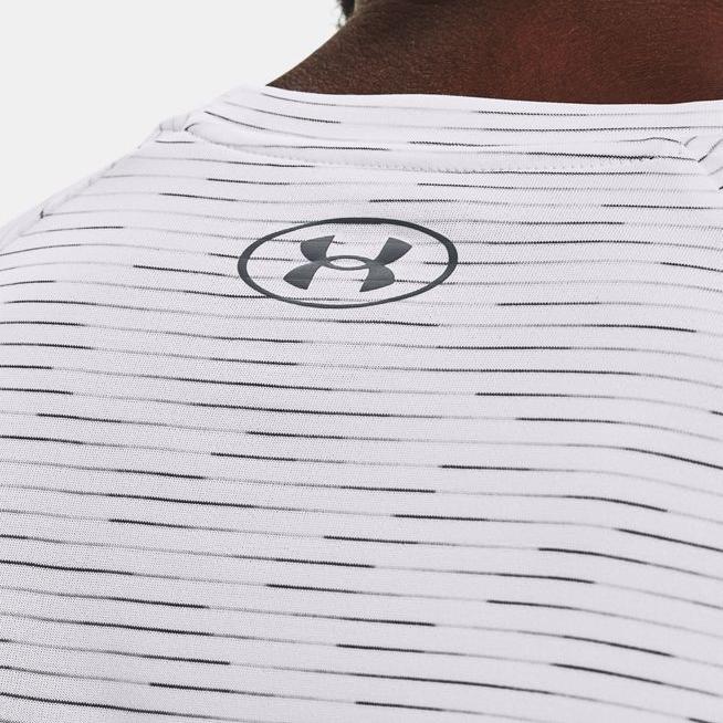 Under Armour Casual Breathable Round Neck Short Sleeve T-Shirt Men Tops White 1366140-100