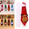 Tie Christmas Bow Light Up Santa Claus Holiday Sequin Ties Xmas Party Decor Gift
