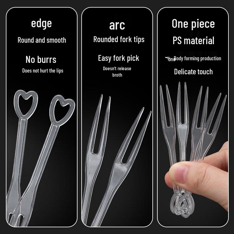 ZISIZ Disposable Individually Wrapped Fruit Forks