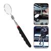 34" Extension Inspection Car Mirror 360° Rotating Telescopic Handle Lighted Retractable Tool Stick