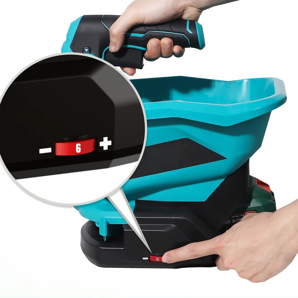 Spargitore Manuale Senza Fili Portatile per Sementi da Prato Spargitore Elettrico Piccolo Applicatore Automatico di Fertilizzante