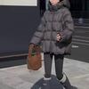 Cappotto Corto Imbottito con Cappuccio Oversize da Donna Giacca Invernale in Cotone Largo Stile Coreano