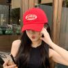 Hat Red Peaked Baseball Cap Amis Letter Pattern Soft Top Adjustable Breathable