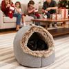 Sluten Kattsäng Varm Lugnande Bo Med Handtag Kattsäng Övertäckt Valphus För Kattunge Valp Litet Medium Husdjur Inomhus Sovrum