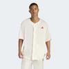 adidas Loose Fit Stadium Mesh Baseball Shirt 5 Button Closure