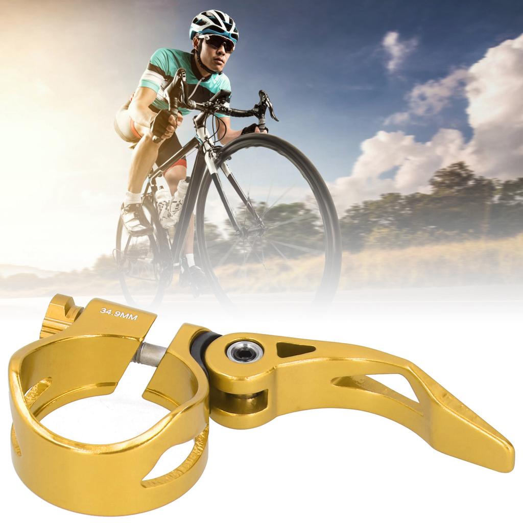 2Pcs 34.9MM Mountain Road Bike Quick Release Seat Post Clamp Tube Clip Accessory(d"or )