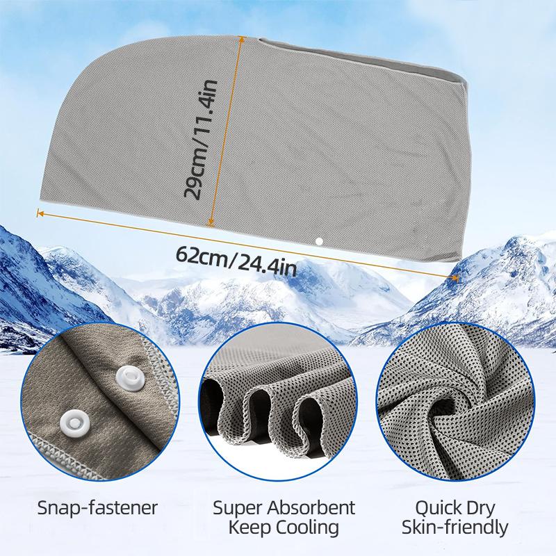Evaporative Cooling Hooded Towel Instant Cold When Wet for Outdoor Sports Workout Fitness Running Cycling Cooling Hood Towel