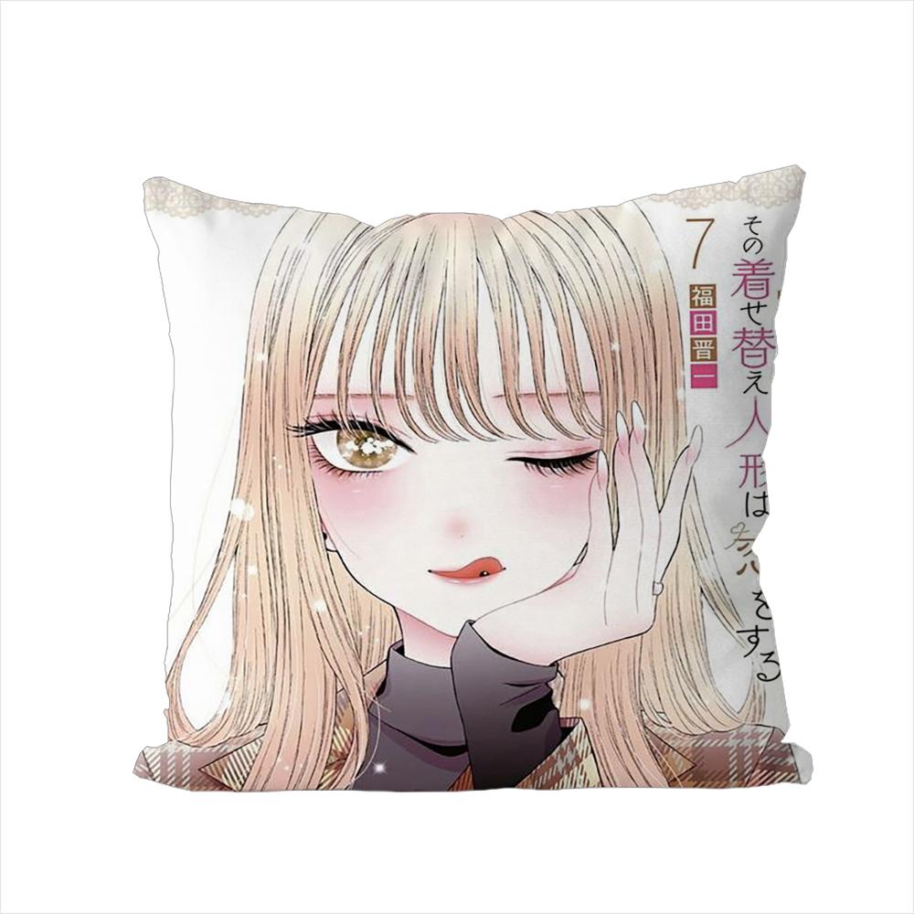 

Kitagawa Marin Pillow Case For Car Sofa Decorative Home Doublesided Print Plush Square Throw Pillow Cushion Cover 30x30cm