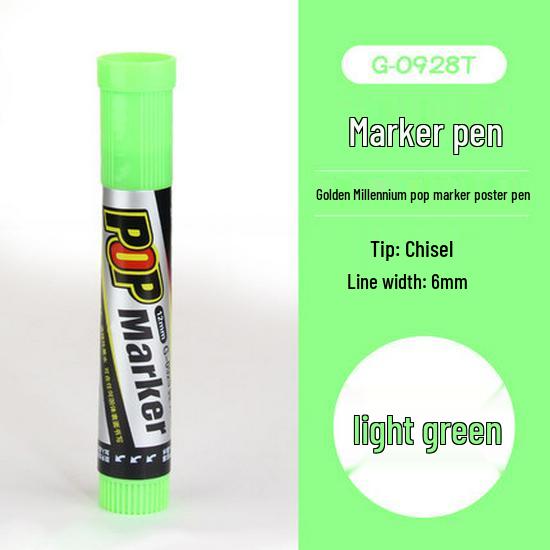 Jin Wannian POP 12-Color 6mm Chisel Tip Marker Set for Posters and Ads