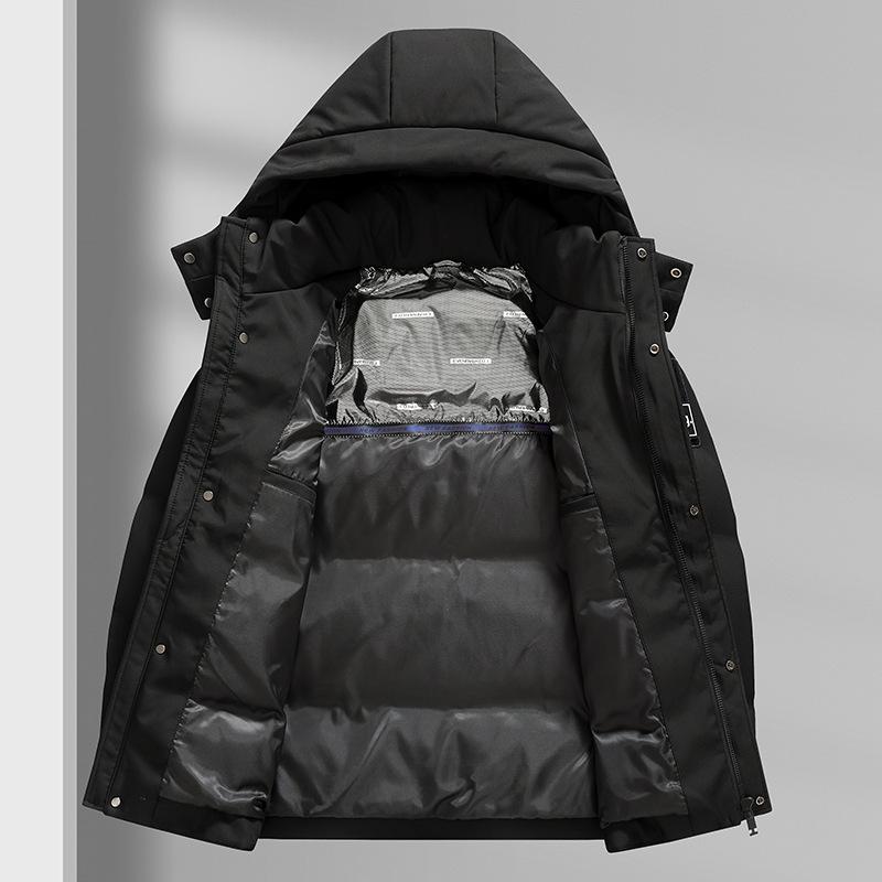 Chaqueta de plumón de pato blanco de alta capacidad de relleno para hombre, invierno 2025
