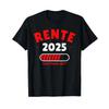 T Shirt with GerUnisex Text Pension 2025 The Countdown Is On Funny Pensioner Language Black Vintage Washed Graphic Breathable